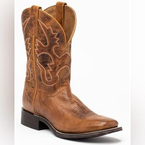 NEW CODY JAMES Moscow Rust Cowboy Boots Pull On Square Toe 12-Inch Tan Size 10D